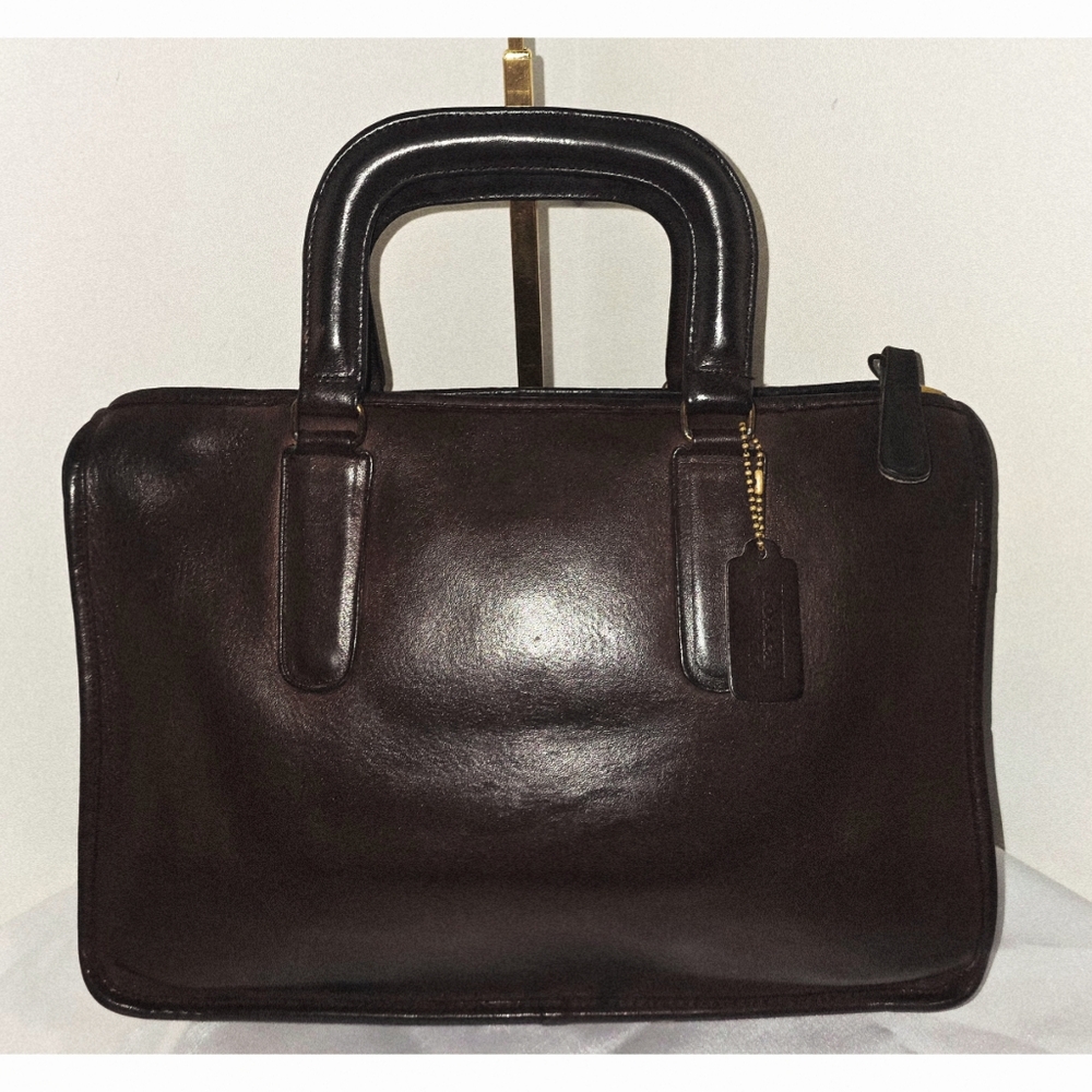 Coach Vintage Embassy Thin Mahogany Leather Satchel USA